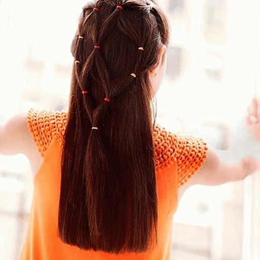 Acconciature per bambini per capelli lunghi a casa con le proprie mani