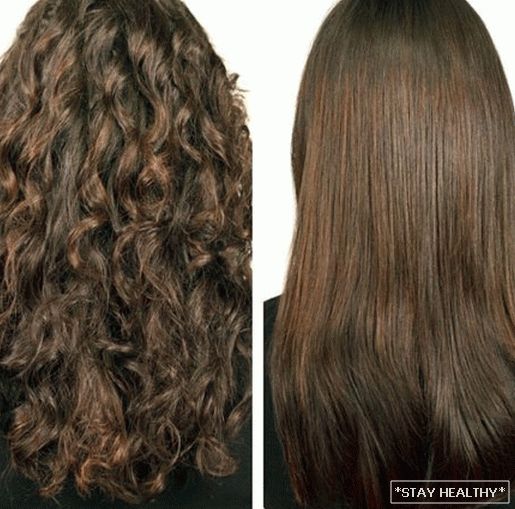 Prima e dopo i capelli arricciati