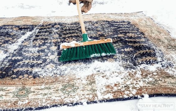 Metodo combinato di pulizia dei tappeti in inverno