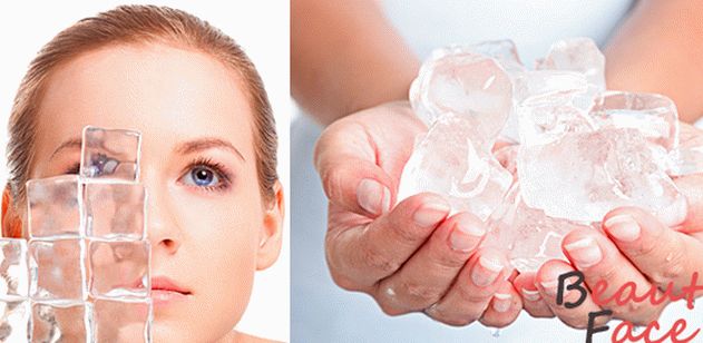 L'uso del ghiaccio cosmetico per il viso