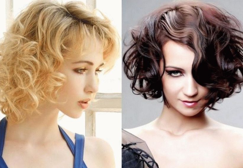 Acconciatura per capelli di media lunghezza con riccioli