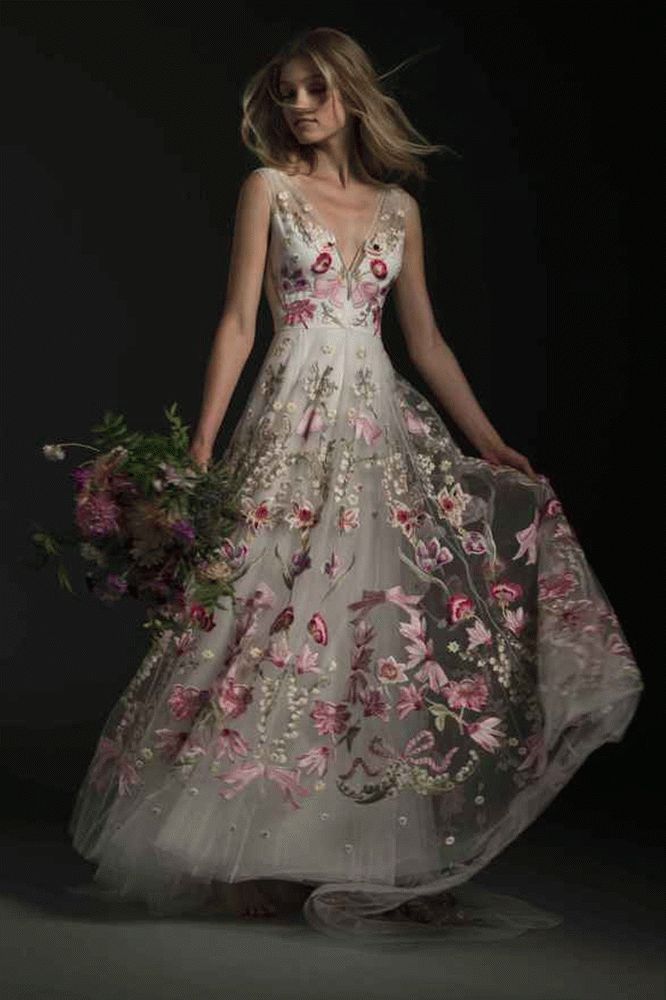 abito da sposa floreale