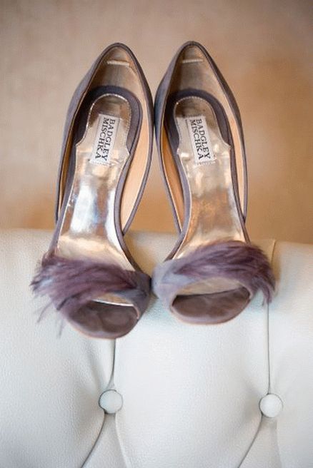 scarpe da sposa piume