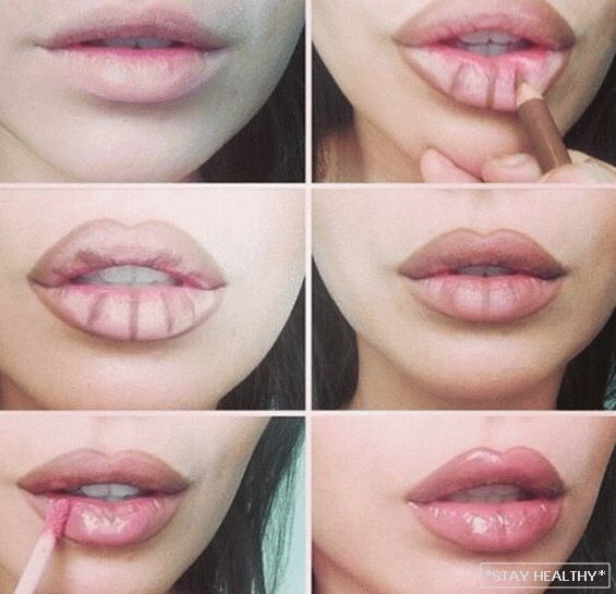 увеличиваем губы с помощью косметики