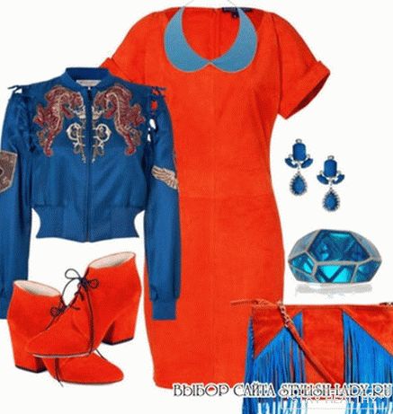 Cosa indossare con un vestito arancione, фото