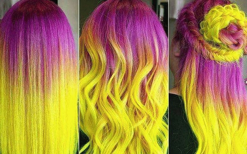 foto a colori di capelli luminosi